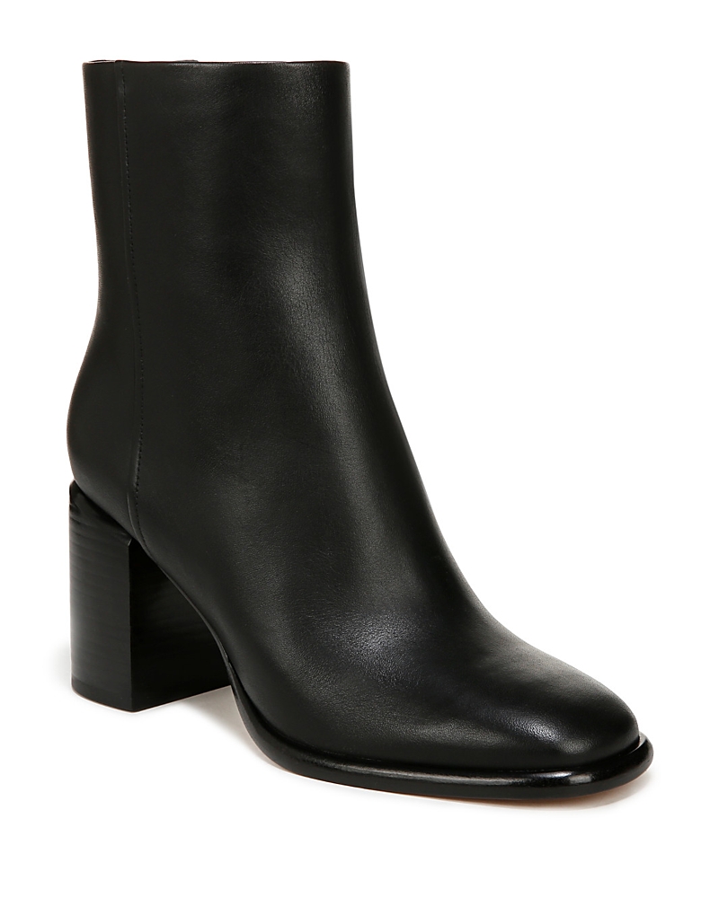 Vince Luca Womens Solid Leather Ankle Boots In Black