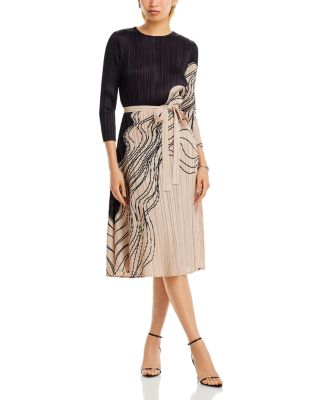 Nancy Yang - Crinkled Fit & Flare Dress