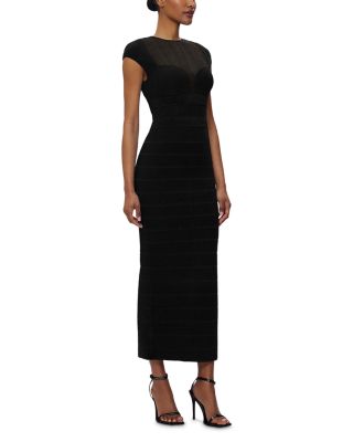 Textured Sheer Bustier Gown