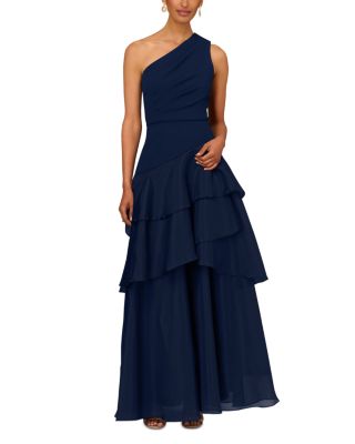 Aidan Mattox - One Shoulder Tiered Gown