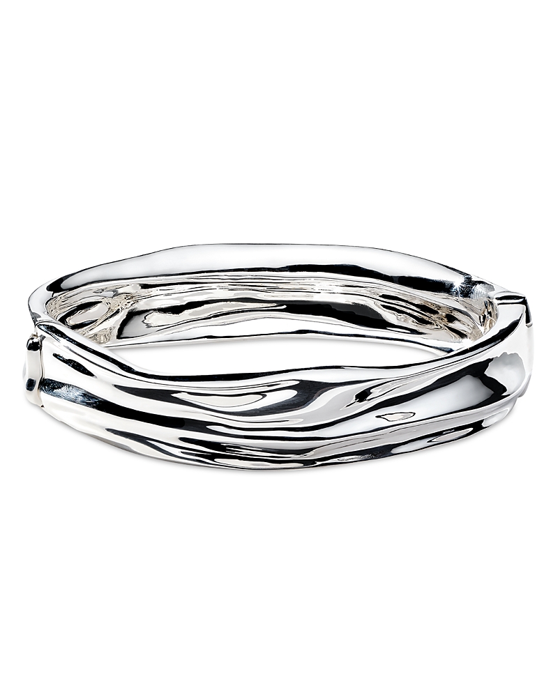 Ippolita Sterling Silver 925 Classico Crush Thin Hinged Bangle Bracelet In Silver