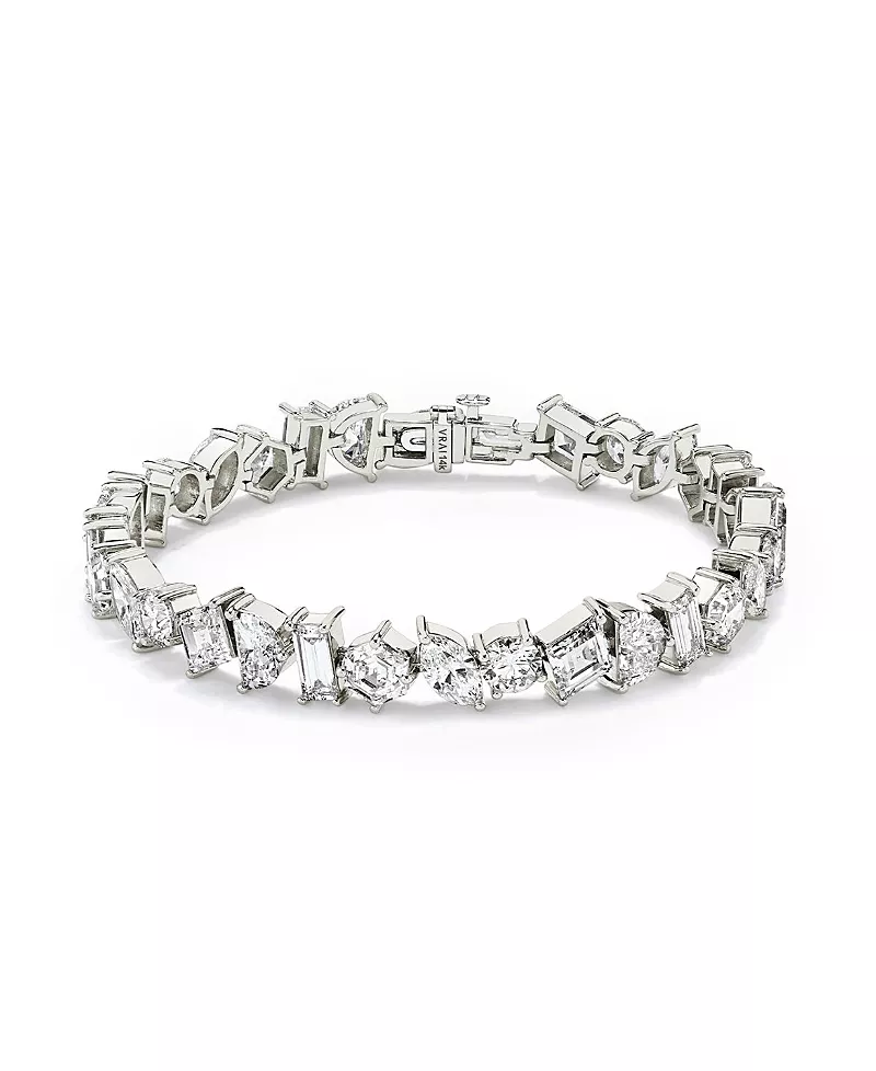 Vrai Illuminate Bracelet in 14K White Gold, 19.0ctw Mixed Shaped Lab Grown Diamonds, 7"
