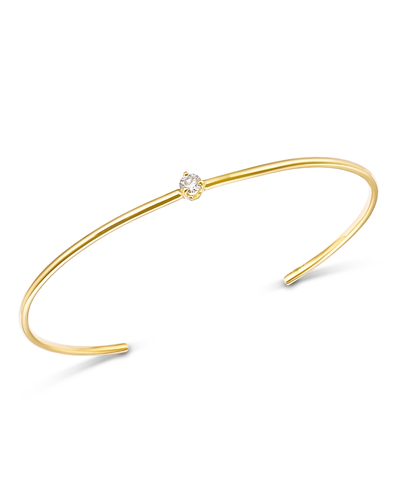 Zoe Chicco 14K Yellow Gold Prong Diamond Cuff, 0.10 tcw · OS