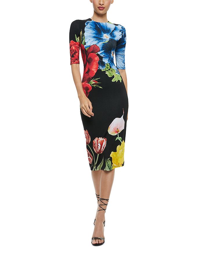 Alice and Olivia Delora Midi Dress | Bloomingdale's