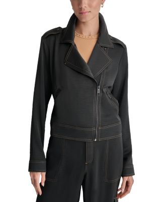 DKNY - Contrast Stitch Moto Jacket