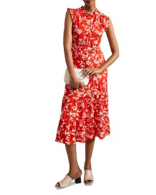 Elsa Ruffled Midi Dress