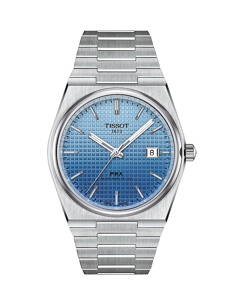 Tissot Prx Powermatic 80 Watch, 40mm In Blue/silver