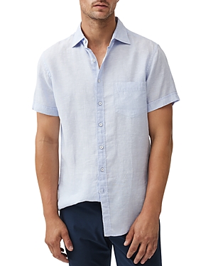 Rodd & Gunn Palm Beach Short Sleeve Slim Fit Shirt In Iris