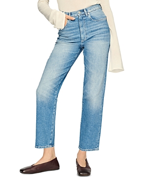 Enora High Rise Cigarette Straight Leg Jeans in Clear Sky