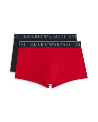 Emporio Armani Logo Stretch Cotton Trunks 2 Pack