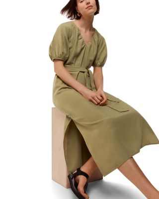 Ariella Linen Blend Midi Dress
