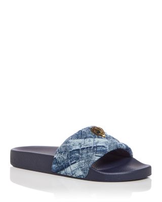 KURT GEIGER LONDON - Women's Meena Eagle Quilted Slide Sandals