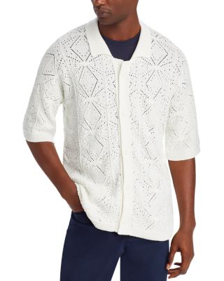 HUGO - Sammp Cotton Crochet Relaxed Fit Cardigan