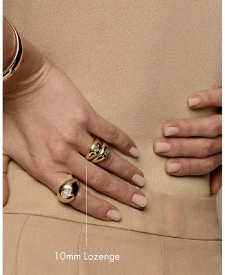  Dome Band in 14K Yellow Gold, .75ctw Lozenge Lab Grown Diamond