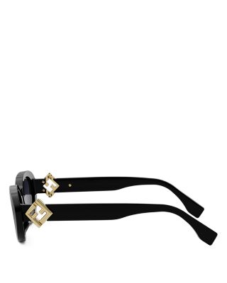 FF Diamonds Oval Sunglasses, 53mm