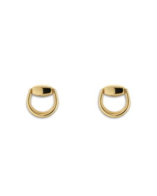 Gucci - 18K Yellow Gold Horsebit Stud Earrings