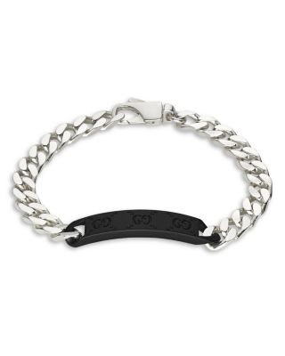 Sterling Silver Tag ID Plate Curb Link Bracelet