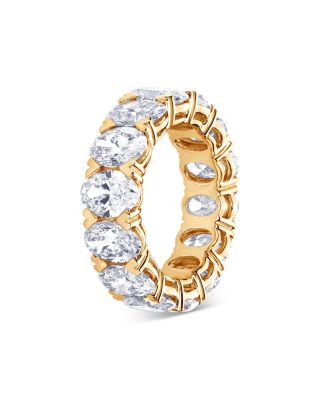 Certified Lab Grown Diamond Oval Eternity Band in 18K Yellow Gold, 9.75 tcw