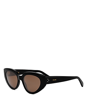 Bold 3 Dots Cat Eye Sunglasses, 53mm