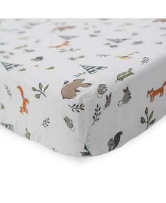 Unisex Cotton Muslin Crib Sheet - Baby