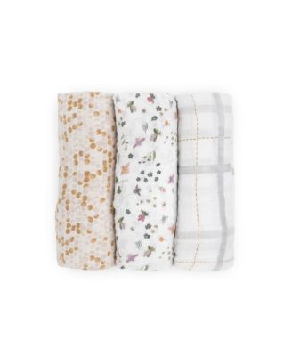 Unisex Cotton Muslin Swaddle 3 Pack - Baby