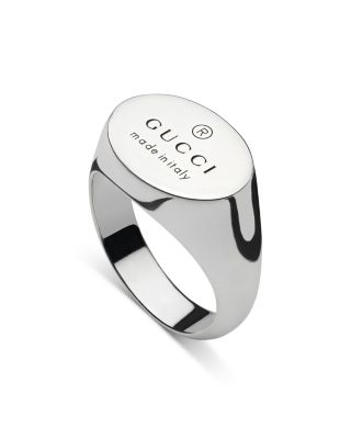 Gucci - Sterling Silver Trademark Oval Ring