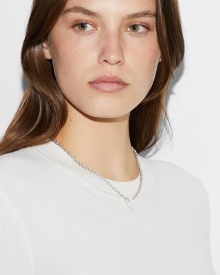 Sterling Silver Trademark Heart Pendant Necklace, 15-17"