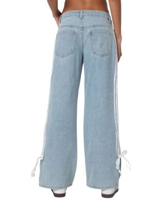 Washed Low Rise Ribbon Jeans - thumbnail 10