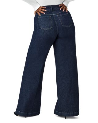 High Rise Wide Leg Jeans in Raw Indigo
