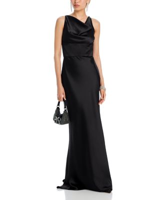 Cowl Neck Corset Slim Fit Gown  