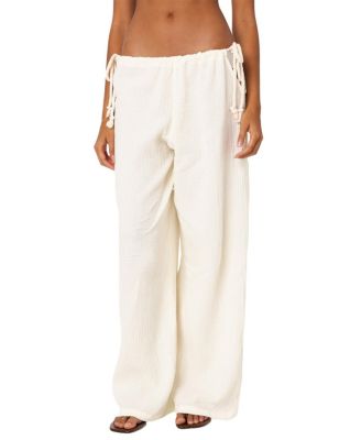 Edikted - Leoni Side Tie Cotton Gauze Pants