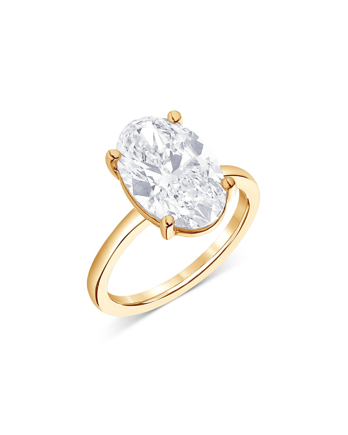 Bloomingdale's Fine Collection Certified Lab Grown Oval-Cut Diamond Engagement Ring