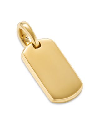 Men's Chevron Tag in 18K Yellow Gold, 21mm