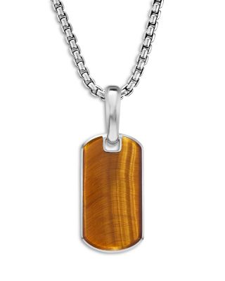 Men's Chevron Tag in Sterling Silver, 21mm