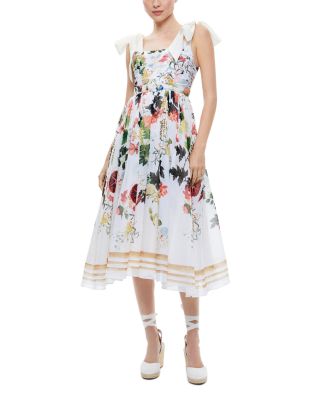 haven flared midi dress French Connection Women's Whisper Ruth Square Neck Dress, White, 12 main image 1