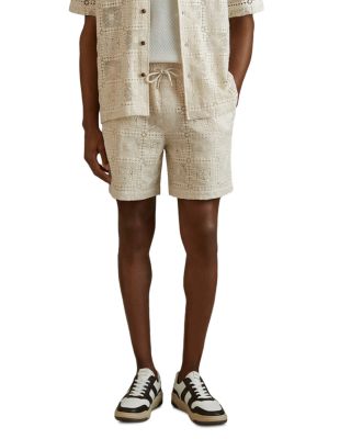 REISS Atlas Floral Crochet Shorts | Bloomingdale's