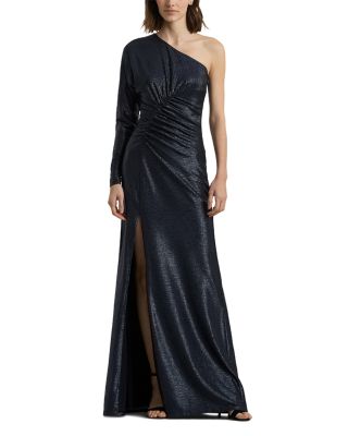 Ralph Lauren - Metallic Knit One Shoulder Gown
