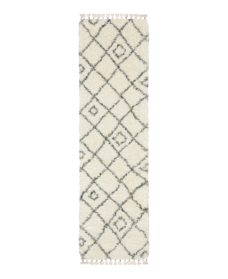 Oriental Weavers Axis Ax03a Runner Area Rug, 2'3 X 7'6 In Ivory