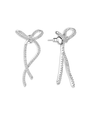 Shashi Caroline Cubic Zirconia Bow Drop Earrings