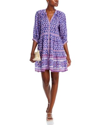 Clara Block Printed Mini Swing Dress  