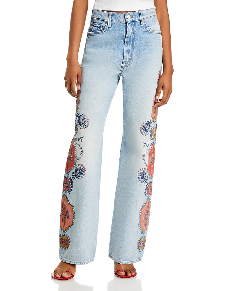 Mother The Maven Sneak Side To Side Wide Leg Jean In Side To Side