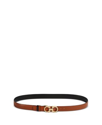 Salvatore Women's Gancini Slim Reversible Leather Belt