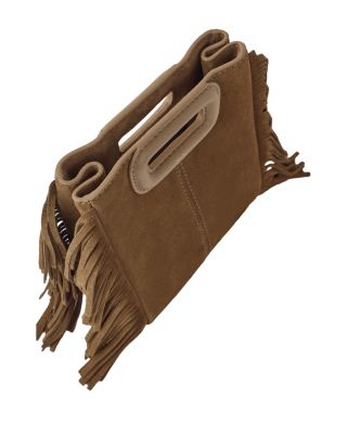 M Mini Fringe Suede Crossbody Bag