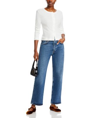 Pointelle Crewneck Cardigan