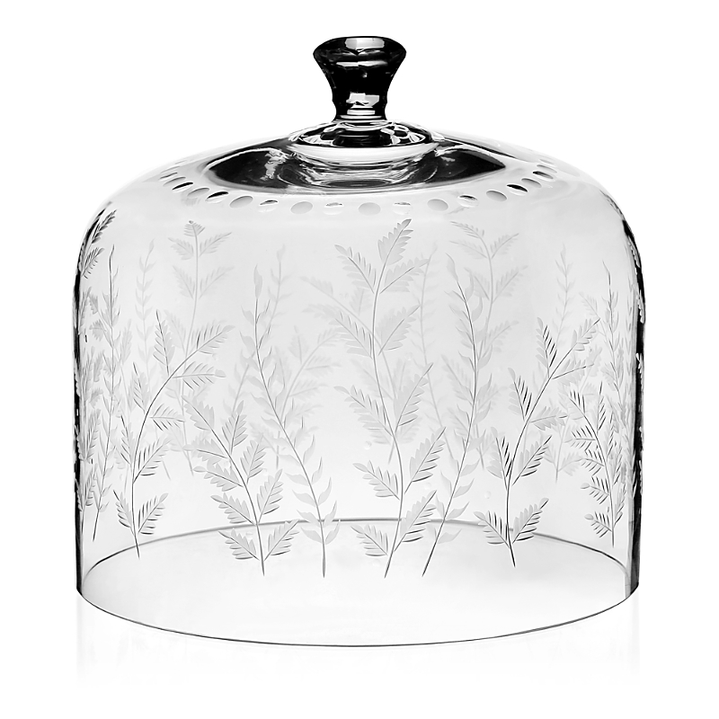 William Yeoward Crystal Fern Cake Dome In Clear