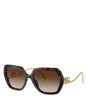 Dolce & Gabbana Geometric Sunglasses, 58mm In Brown
