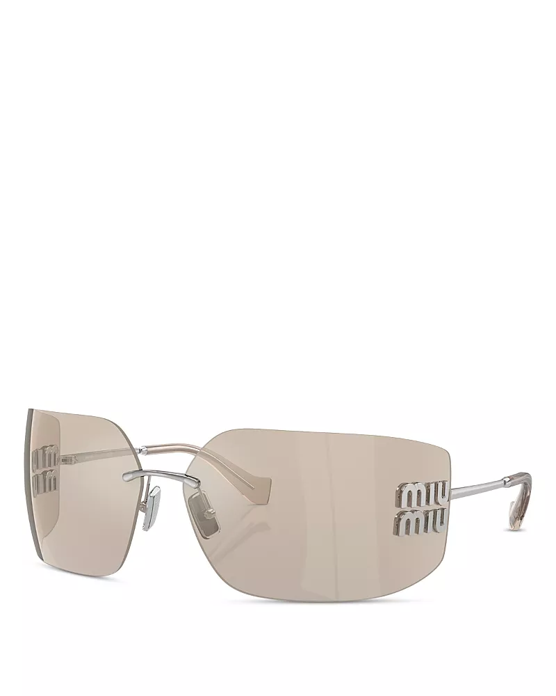 Miu Miu Metal Shield Sunglasses, 80mm