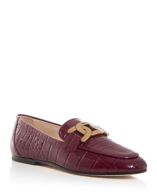 Tod's - Women's Kate Croc Embossed Loafers