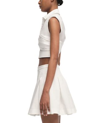 Emie Cropped Poplin Sculpted Top