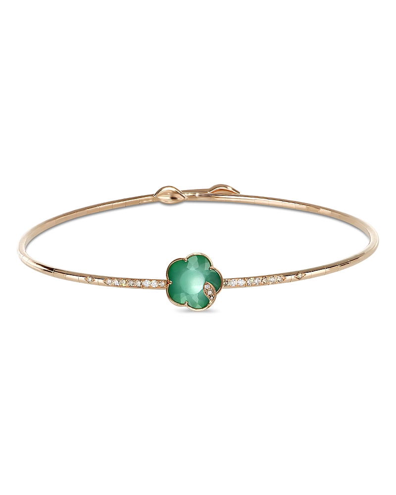 Pasquale Bruni Petit Joli Lunaire 18K Rose Gold Lunar Garden Gem Choker with Diamonds, 0.38 tcw